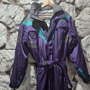 Vintage Gaper Day Ski Suit Men's One Piece Snowsuit Hard Corps Jumpsuit Bib L